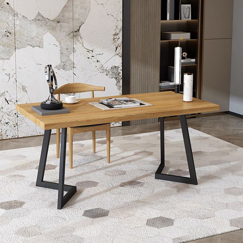 Industrial Style Office Desk Solid Wood Rectangular Home Desk Clearhalo 'furn' 'furn_office_desk' 'Furniture' 'furniture_office_desk' 'Office Desks' 'Office Furniture' 'office_desk' 1200x1200_a0e63298-b04e-4415-9839-43c49c171c04