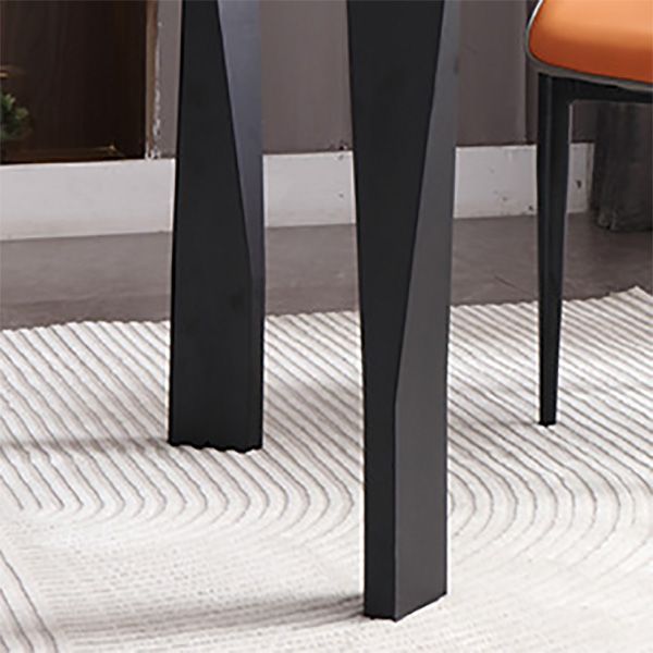 Industrial Dining Table Rectangle Stone Dinette Table in Black Clearhalo 'Dining Tables & Seating' 'Dining Tables' 'dining_table' 'furn' 'furn_dining_table' 'Furniture' 'Kitchen & Dining Furniture' 1200x1200_a0e7506a-4d54-4ec0-93d9-5673b640654c
