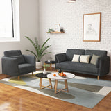Square Arm Sofa 31.89" H Scandinavian Fabric Sofa with Pillows Clearhalo 'furn' 'furn_sofas' 'Furniture' 'furniture_sofas' 'kitchen' 'kitchen_sofas' 'Living Room Furniture' 'Sofa' 'sofas' 1200x1200_a0e7a6da-37b9-449c-bd49-dfe3e95a6a54