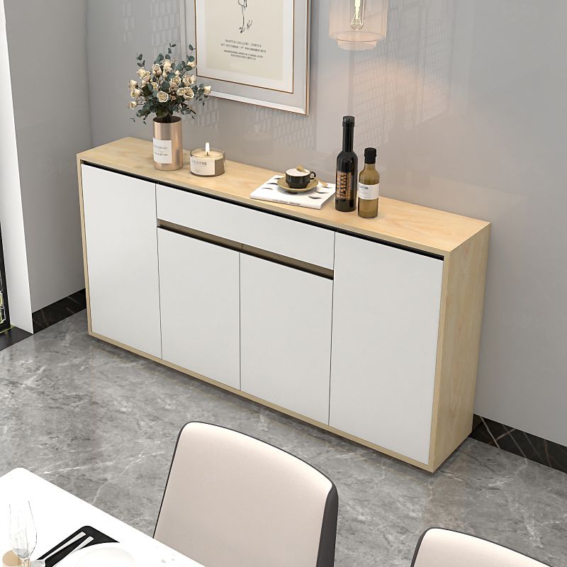 Artificial Wood Living Room Sideboard Cabinet Modern Credenza with Storages and Drawer Clearhalo 'buffet_sideboard' 'Buffets & Sideboards' 'furn' 'furn_buffet_sideboard' 'Furniture' 'furniture_buffet_sideboard' 'Kitchen & Dining Furniture' 1200x1200_a0e82b27-872b-4b5f-8824-afbc7e3abd26