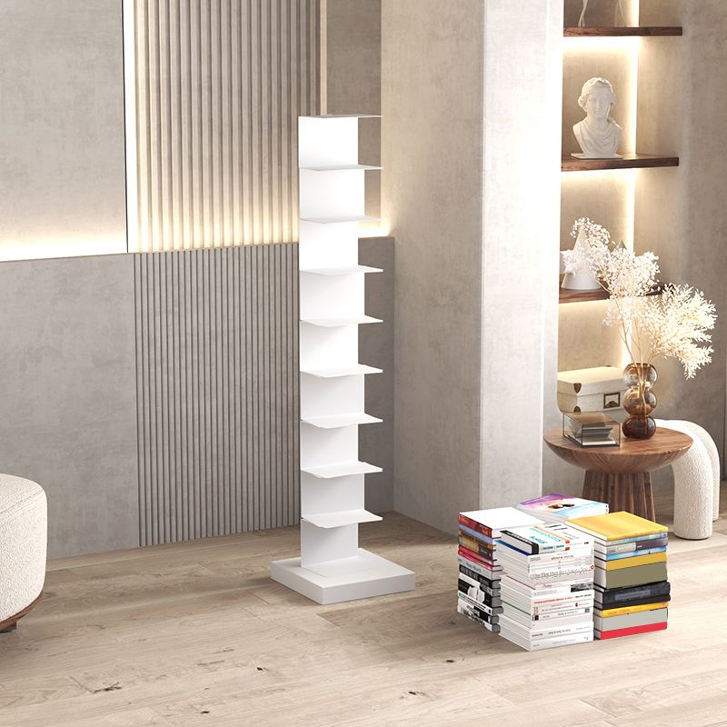 Modern Style Bookshelf Vertical Metal Closed Back Bookcase for Home Clearhalo 'Bookcases' 'furn' 'furn_bookcases' 'Furniture' 'furniture_bookcases' 'Office Furniture' 1200x1200_a0e9182c-04e1-41b1-880d-59dfe41cf5c3