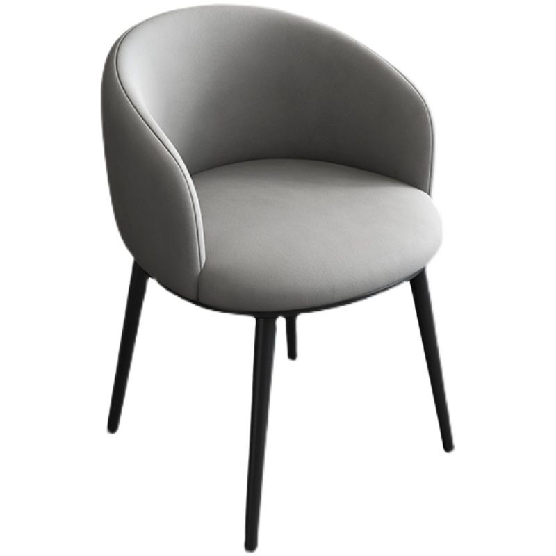 Glam Style Parsons Arm Chair Faux Leather Indoor Dining Chair Clearhalo 'Dining Chairs' 'Dining Tables & Seating' 'dining_chair' 'furn' 'furn_dining_chair' 'Furniture' 'furniture_dining_chair' 'Kitchen & Dining Furniture' 1200x1200_a0e96656-02d1-468b-8be9-dcf3e40891b9