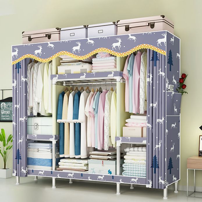 Stalen frame garderobe armoire eigentijdse garderobe kast voor slaapkamer