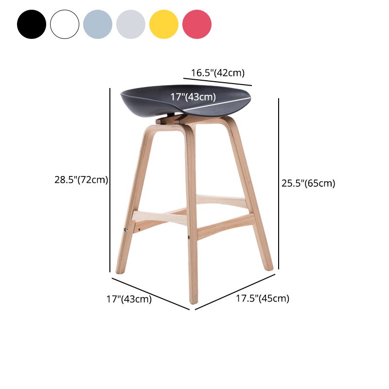 Scandinavian Footrest Milk Tea Shop Stool Matte Finish Plastic Barstool Clearhalo 'Bar Furniture' 'Bar Stools' 'bar_stools' 'furn' 'furn_bar_stools' 'Furniture' 'furniture_bar_stools' 'Kitchen & Dining Furniture' 1200x1200_a0eb0166-352a-43d8-a2a3-aeeb0c6f01ec