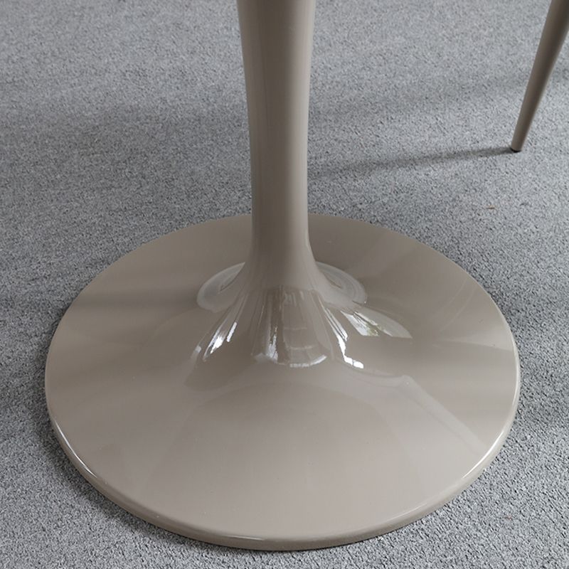Round Contemporary Dining Table Brown Tone Fixed Table of Sintered Stone Clearhalo ' dining_table' 'Dining Tables & Seating' 'Dining Tables' 'furn' 'furn_dining_table' 'Furniture' 'furniture_dining_table' 'Kitchen & Dining Furniture' 'kitchen&dining_furn' 'kitchen' 'kitchen_dining_table' 1200x1200_a0ebe41f-d52b-40db-a722-a6d0fbf55114
