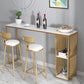 Marble Bar Table with Rectangle Table Top Double Pedestal Table with 41.3-inch Height Clearhalo 'Bar Furniture' 'Bar Tables' 'bar_tables' 'furn' 'furn_bar_tables' 'Furniture' 'furniture_bar_tables' 'Kitchen & Dining Furniture' 1200x1200_a0ec5b3b-5c06-4b2a-a3c3-91cd37f40962
