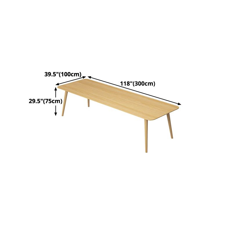Solid Wood Contemporary Rectangular Dining Table Natural Wood Top Table with 4 Legs Clearhalo ' dining_table' 'Dining Tables & Seating' 'Dining Tables' 'furn' 'furn_dining_table' 'Furniture' 'furniture_dining_table' 'Kitchen & Dining Furniture' 'kitchen&dining_furn' 'kitchen' 'kitchen_dining_table' 1200x1200_a0ec9f40-b085-4a3e-84ea-444059f21d4f