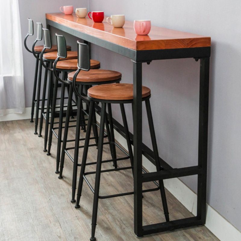 Table moderne à hauteur de bar avec base noire Table de bar de 39 pouces de hauteur