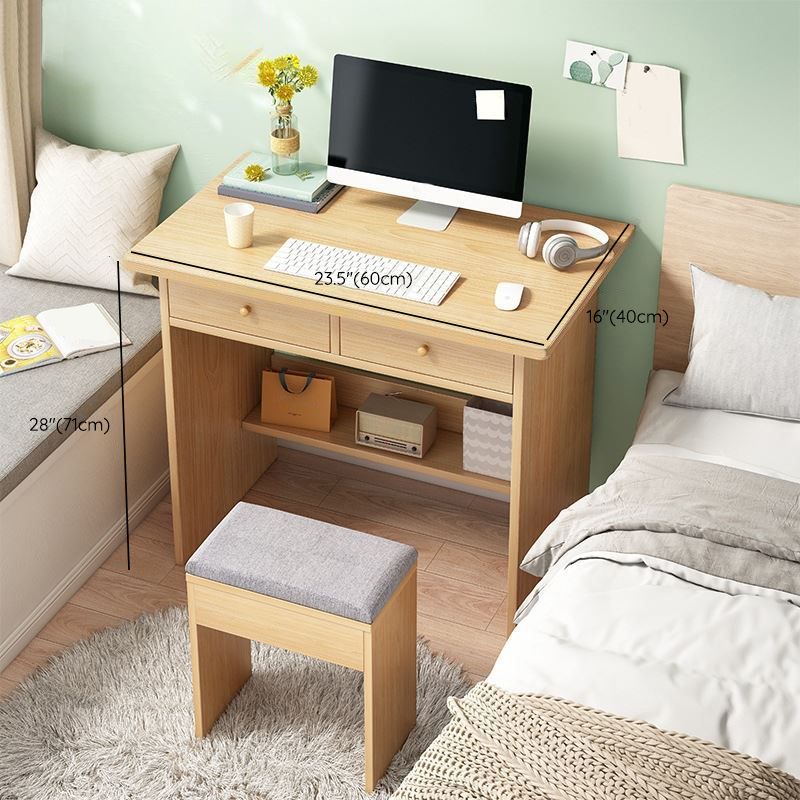 Bureau d'écriture en bois d'ingénierie Bureau rectangulaire contemporain pour le bureau