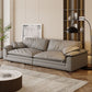 Grey Contemporary Faux Leather Pillow Top Arm Sofa with Loose Back for Living Room Clearhalo 'furn' 'furn_sofas' 'Furniture' 'furniture_sofas' 'kitchen' 'kitchen_sofas' 'Living Room Furniture' 'Sofa' 'sofas' 1200x1200_a0eeeaaa-6696-4658-903a-7df22e60db9f