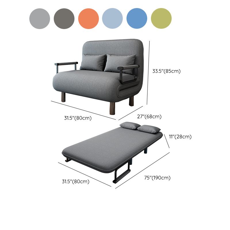 Scandinavian Pillow Included Futon Frame Square Arms Convertible Sofas Clearhalo 'furn' 'furn_futons' 'Furniture' 'Futons & Daybeds' 'Futons' 'Living Room Furniture' 1200x1200_a0f07ec0-63a4-4376-9948-c0c12bfd3e57