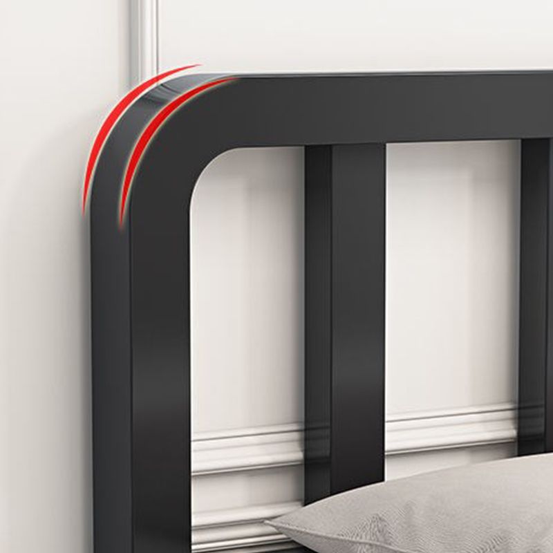 Modernismus Spindelbett mit Kopfteil und Fußboden Metall Bettrahmen