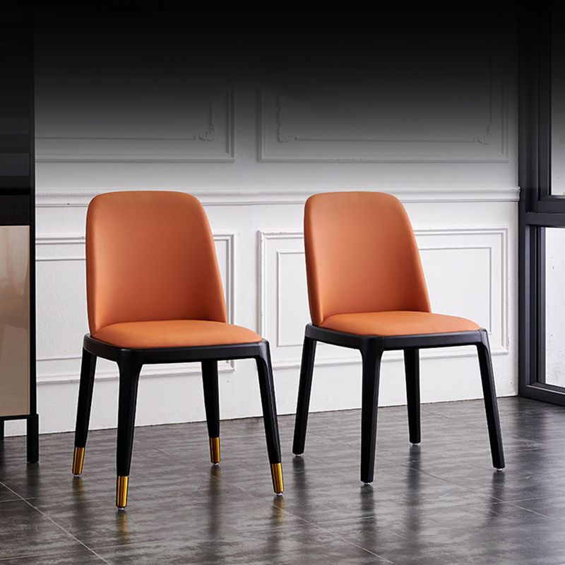 Modern Style Wood Side Dining Chairs Solid Leather Back Chair for Kitchen Clearhalo ' kitchen&dining_furn' 'Dining Chairs' 'Dining Tables & Seating' 'dining_chair' 'Furniture' 'furniture_dining_chair' 'Kitchen & Dining Furniture' 'kitchen' 1200x1200_a0f2ce9f-7bcb-4169-9bd1-447f521bc0e6