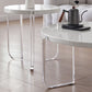 Contemporary Round Terrazzo Coffee Table in White Acrylic Legs 1 Single Cocktail Table Clearhalo 'Coffee & Accent Tables' 'Coffee Tables' 'coffee_tables' 'furn' 'furn_coffee_tables' 'Furniture' 'Living Room Furniture' 1200x1200_a0f33756-b800-46d3-96e2-75d9f45e7e52