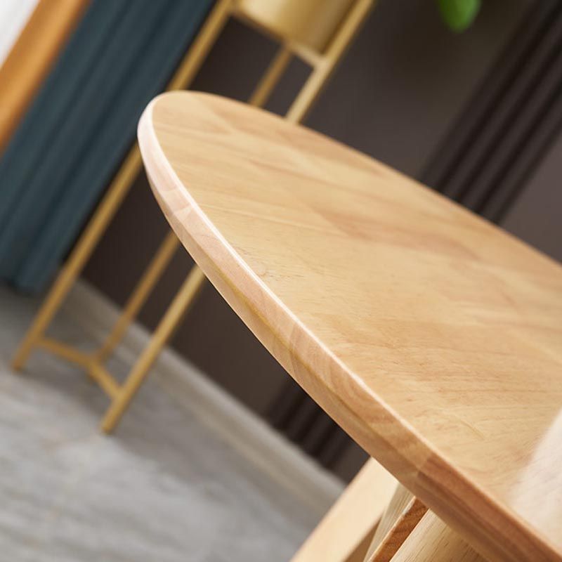 Rubberwood Solid Wood Dining Table Round Dining Table in Walnut and Natural Clearhalo 'Dining Tables & Seating' 'Dining Tables' 'dining_table' 'furn' 'furn_dining_table' 'Furniture' 'Kitchen & Dining Furniture' 1200x1200_a0f47e0f-6dd2-409f-b13c-d04307191bfd