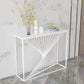 Contemporary Console Accent Table Antique Finish Console Sofa Table in Marble
