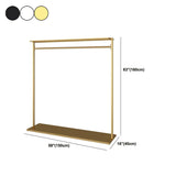 Rack de manteau simple pure couleur métallique en manteau autoportant avec étagères avec étagères