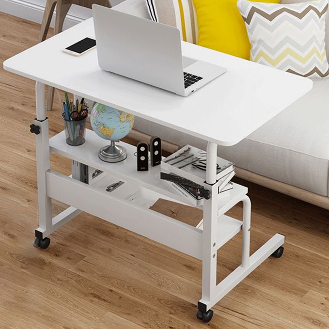 Curved Adjustable Writing Desk Modern Manufactured Wood with Caster Wheels Clearhalo 'furn' 'furn_office_desk' 'Furniture' 'furniture_office_desk' 'Office Desks' 'Office Furniture' 'office_desk' 1200x1200_a0f7f532-477e-42dd-b384-0c9399a2fef5