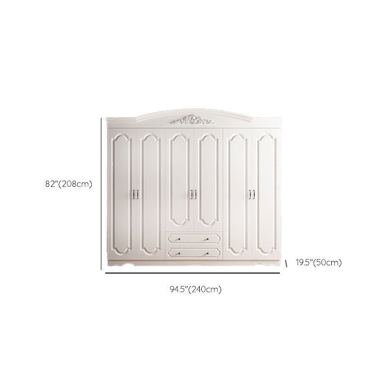 Engineered Wood Wardrobe Closet with Garment Rod White Wardrobe Cabinet Clearhalo 'Armoires & Wardrobes' 'armoires_wardrobes' 'Bedroom Furniture' 'furn' 'furn_armoires_wardrobes' 'Furniture' 1200x1200_a0f874f2-0f73-4ffa-9810-5c83d8652041