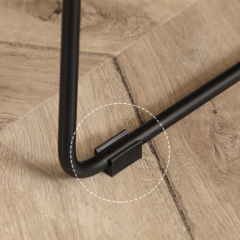 Indoor Footrest Leather Dining Stool Bucket Modern Counter Stool with Metal Base