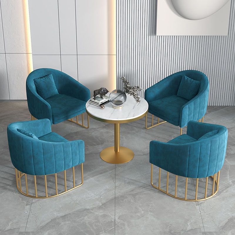 Sedia da pranzo in metallo glam sedie da pranzo in velluto senza braccio per uso domestico