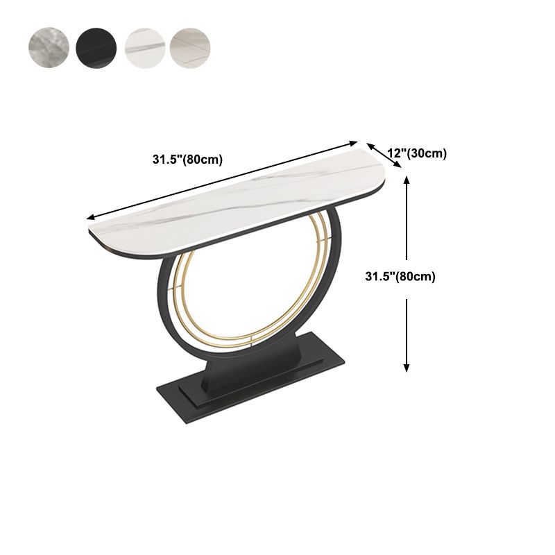 11 "breit zeitgenössischer Konsolentisch Stein Halbmond Endtisch