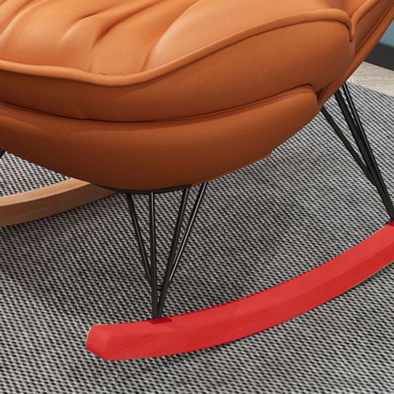 Contemporary Rocker Upholstered Tufted Cushions with Dark legs Glider Clearhalo 'Chairs & Seating' 'furn' 'furn_rocking_chairs' 'Furniture' 'Living Room Furniture' 'Rocking Chairs' 'rocking_chairs' 1200x1200_a0fd18d6-2762-4045-9732-4ea8c3bd4b28