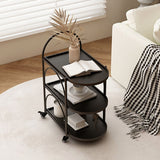 14" Wide Contemporary Corner Table 3-Tier Side Table with Storage