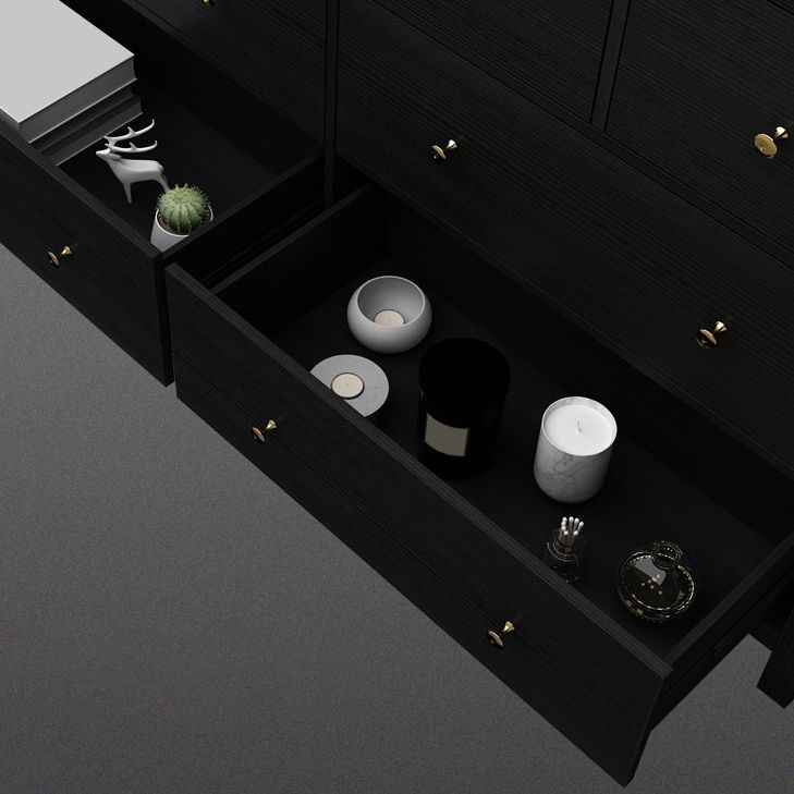 Classic Glam Storage Cofre de madera Cofre de almacenamiento con cajones