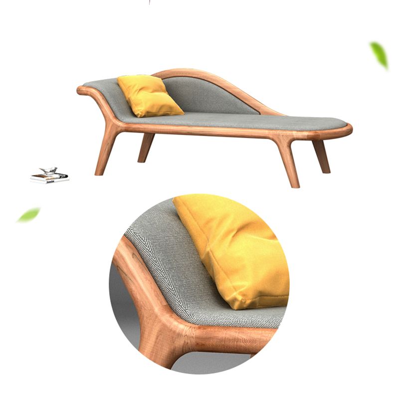 Traditional Wooden One Arm Chaise Flared Arms for Bedroom Living Room Clearhalo 'Chairs & Seating' 'Chaise Lounge' 'chaise_lounge' 'furn' 'furn_chaise_lounge' 'Furniture' 'Living Room Furniture' 1200x1200_a0ff32b6-ea13-4af2-8f37-08e072a7a1a8