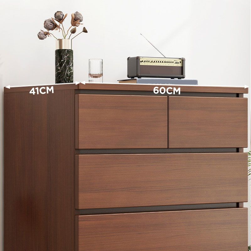 Coffre d'accentuation en bois contemporain de 42,9 pouces de haut avec 6 tiroirs