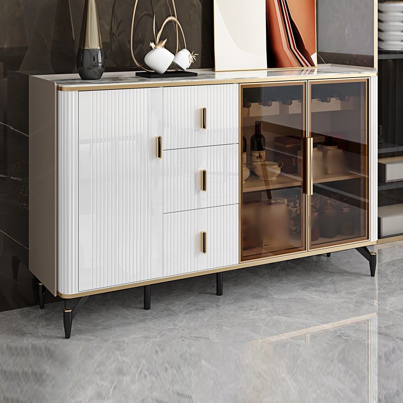 Armadio da pranzo per porte in vetro di altezza da 38 pollici per cucina