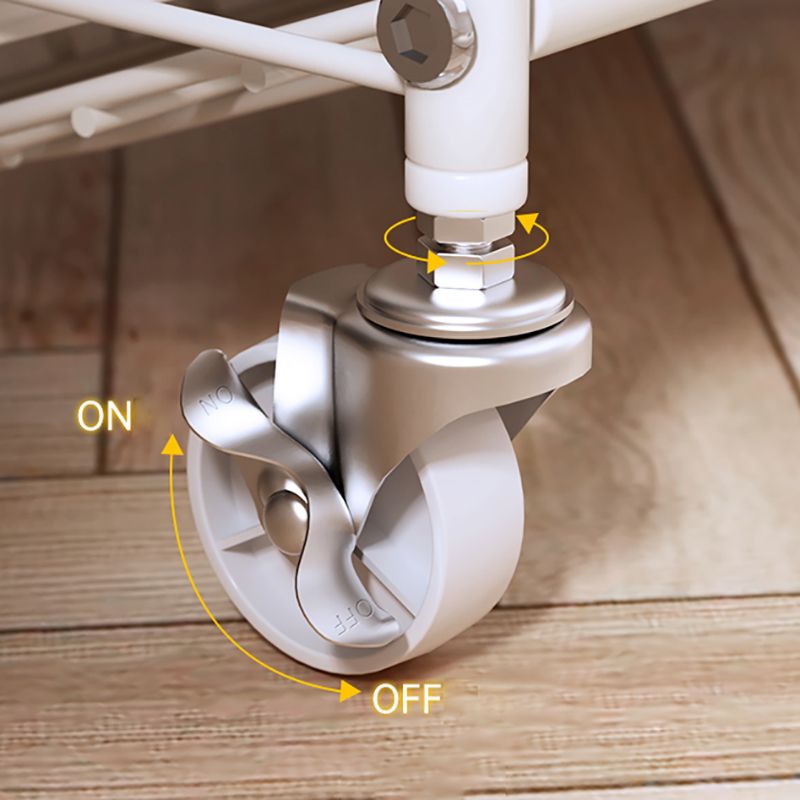 White Etagere Bookshelf Modern 2/3/4/5-Shelf Metal Vertical Bookcase