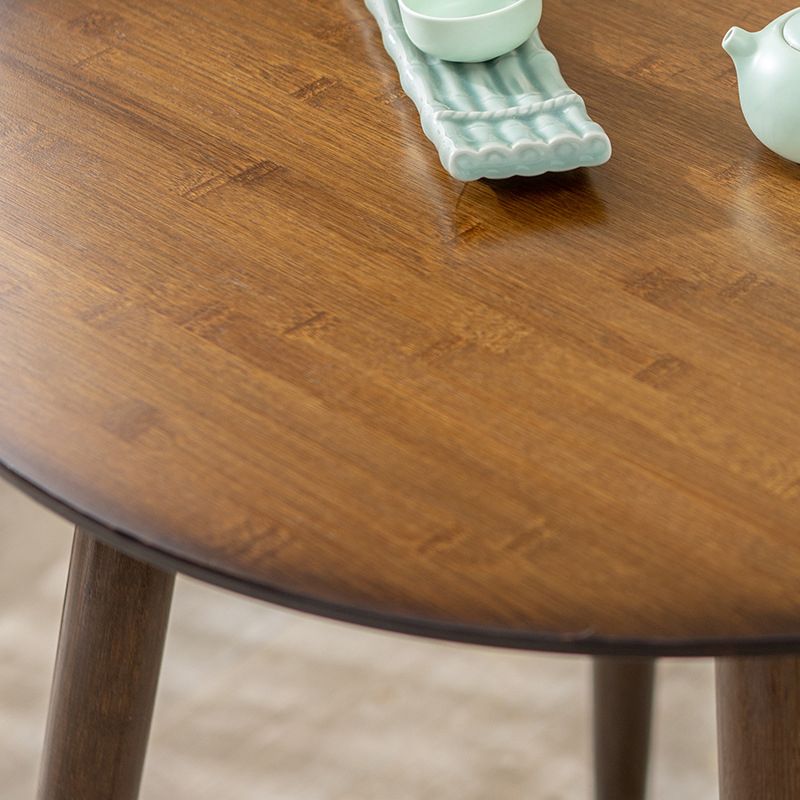 Scandinavian Brown/Natural Wood Top End Table 4 Legs Round Side Table Clearhalo 'Coffee & Accent Tables' 'End & Side Tables' 'end_side_table' 'Furniture' 'furniture_end_side_table' 'Living Room Furniture' 1200x1200_a1049cfe-8226-4b02-81b4-4215f979cacd