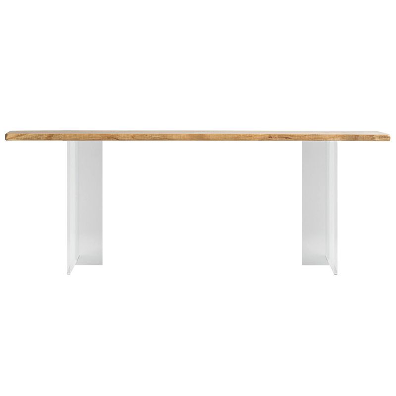 Rectangle Ash Solid Wood Bar Dining Table Double Pedestal Bar Table for Living Room Clearhalo 'Bar Furniture' 'Bar Tables' 'bar_tables' 'furn' 'furn_bar_tables' 'Furniture' 'Kitchen & Dining Furniture' 1200x1200_a1050a6d-9bd8-4281-93f5-61d69bd50f9c