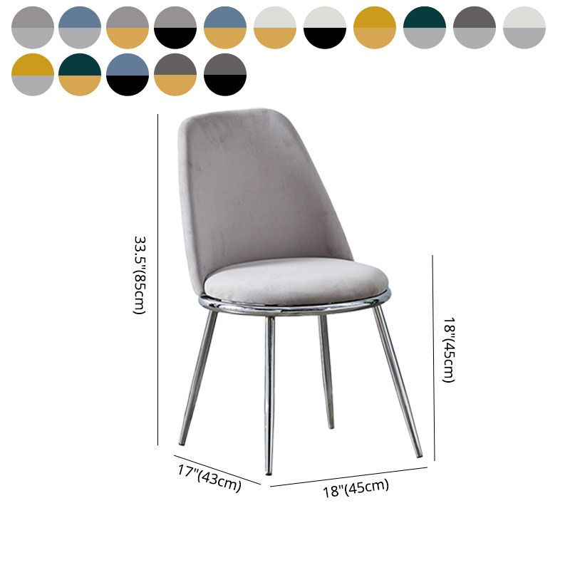 Velvet Scandinavian Dining Room Side Chair Parsons Matte Finish Dining Chair Clearhalo ' kitchen&dining_furn' 'Dining Chairs' 'Dining Tables & Seating' 'dining_chair' 'furn' 'furn_dining_chair' 'Furniture' 'furniture_dining_chair' 'Kitchen & Dining Furniture' 'kitchen' 1200x1200_a105224d-96c4-413c-89f8-7ea0d3d79da7