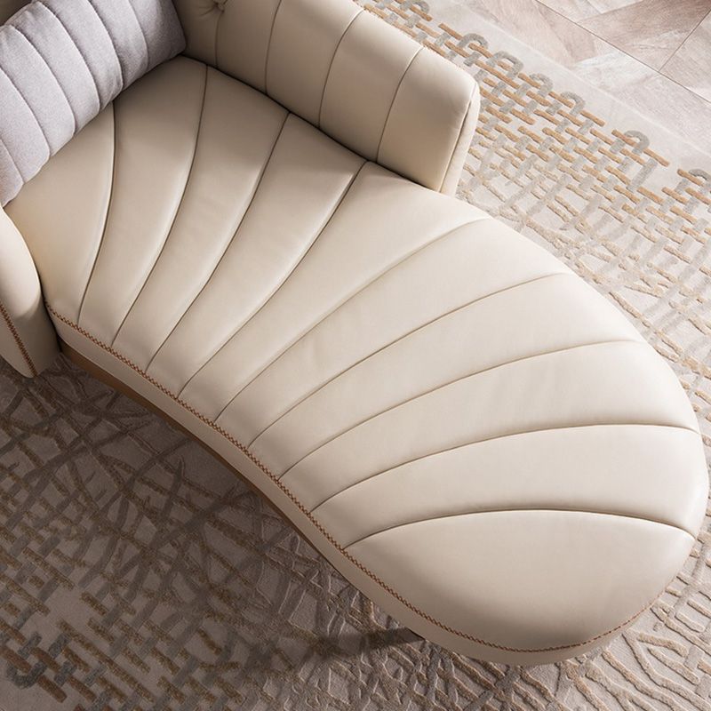 Nordic Style Leather Chair Solid Color Chaise Lounge Couch for Bedroom Clearhalo 'Chairs & Seating' 'Chaise Lounge' 'chaise_lounge' 'furn' 'furn_chaise_lounge' 'Furniture' 'Living Room Furniture' 1200x1200_a105c17c-77e3-4b9b-9b67-3b0a7a90e448