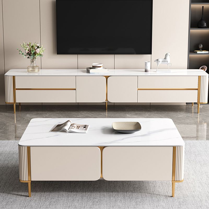 Glam TV Stand Console Enclosed Storage TV Media Console for Living Room Clearhalo 'furn' 'furn_tv_stands_entertainment_centers' 'Furniture' 'Living Room Furniture' 'TV Stands & Entertainment Centers' 'TV Stands & Media Storage Furniture' 'tv_stands_entertainment_centers' 1200x1200_a107d497-67cc-41e2-85ac-7f730bdea784