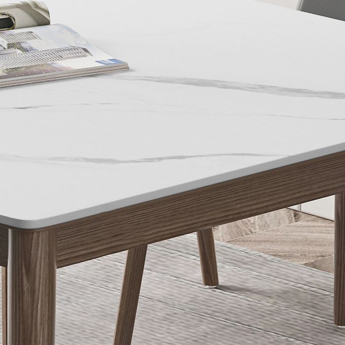 1/4/5/7 Pcs Walnut Wood Modern Dining Set with Sintered Stone Table Dinette Set Clearhalo 'Dining Room Sets' 'Dining Tables & Seating' 'dining_room_set' 'furn' 'furn_dining_room_set' 'Furniture' 'furniture_dining_room_set' 'Kitchen & Dining Furniture' 'kitchen&dining_furn' 'kitchen' 1200x1200_a10815a5-0924-4dea-bebb-d527790e9a5b