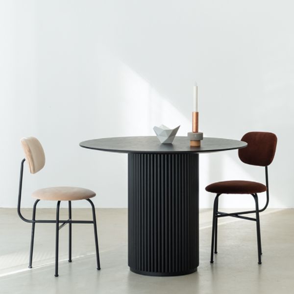 Modern Round Wood Dining Table Home Kitchen Dinner Pedestal Dining Table Clearhalo 'Dining Tables & Seating' 'Dining Tables' 'dining_table' 'furn' 'furn_dining_table' 'Furniture' 'furniture_dining_table' 'Kitchen & Dining Furniture' 'kitchen' 'kitchen_dining_table' 1200x1200_a1099311-519b-4efc-b50b-6a3d3c80e4ba