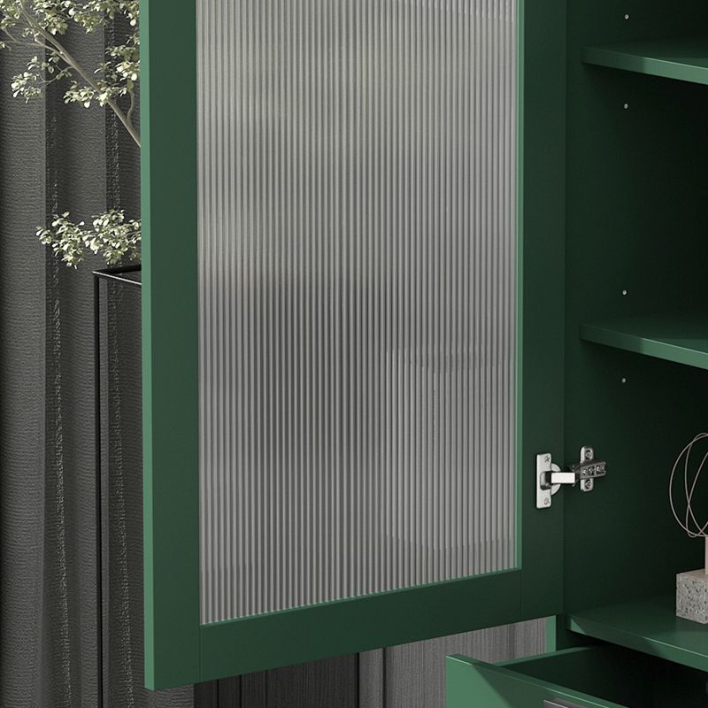 Wooden Accent Cabinet with Glass Door and 2 - Drawer 11.81" Wide Side Cabinet Clearhalo 'Cabinets & Chests' 'cabinets_chests' 'furn' 'furn_cabinets_chests' 'Furniture' 'Living Room Furniture' 1200x1200_a109dd55-a883-4130-8524-c2642c63b191