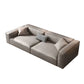 Genuine Leather Sofa Tuxedo Arm Contemporary Living Room Seating