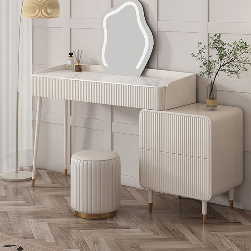 Modern Makeup Vanity Table for Bedroom with Stool Set 31.5" High