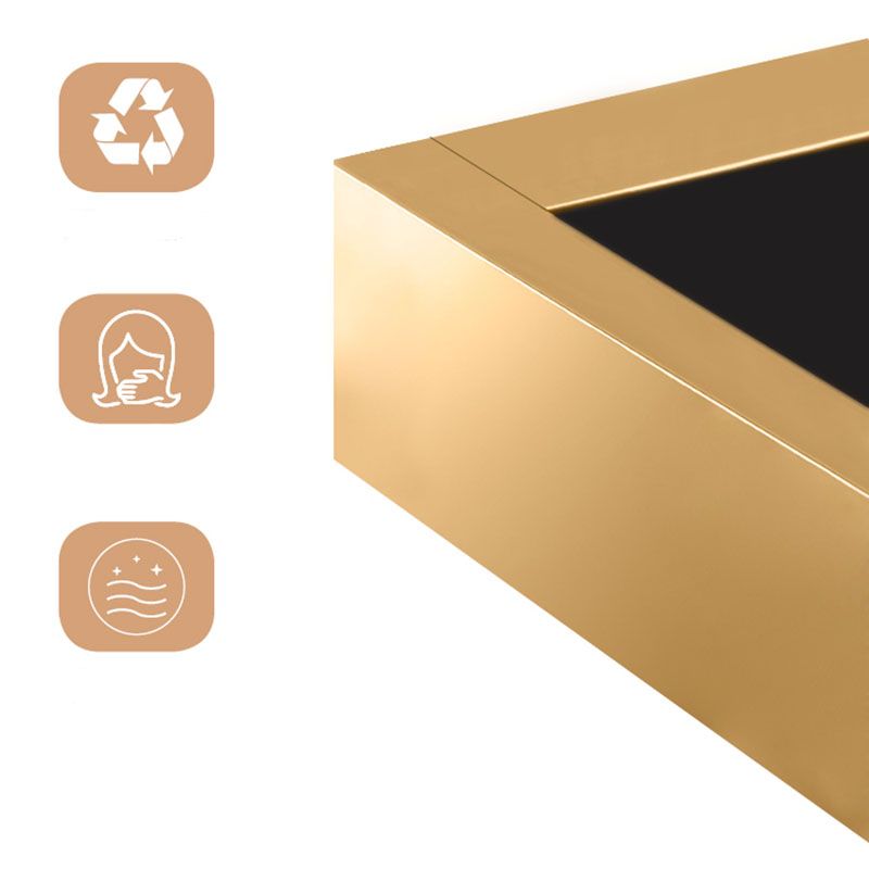 Estantería de metal moderna estantería abierta geométrica en Burnish