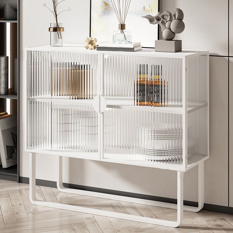 Curio Curio Curio Cabinet in metallo Porte in vetro armadio con 2 porte per soggiorno