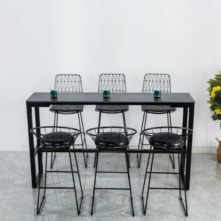 Glam Living Room Counter Set 1/2/3/4/7 Pieces Rectangle Trestle Bar Pub Table Set Clearhalo 'Bar Furniture' 'furn' 'furn_home_bar_bar_sets' 'Furniture' 'Home Bars & Bar Sets' 'home_bar_bar_sets' 'Kitchen & Dining Furniture' 1200x1200_a10fa955-73ec-499c-988e-bda92967a9dc