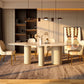 Oval Shape Luxury Kitchen Table Sintered Stone Fixed Desk for Dining Room