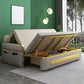 Pillow Included Sofa Futon Cushion Back Foldable Futon Sofa Bed with Storage
