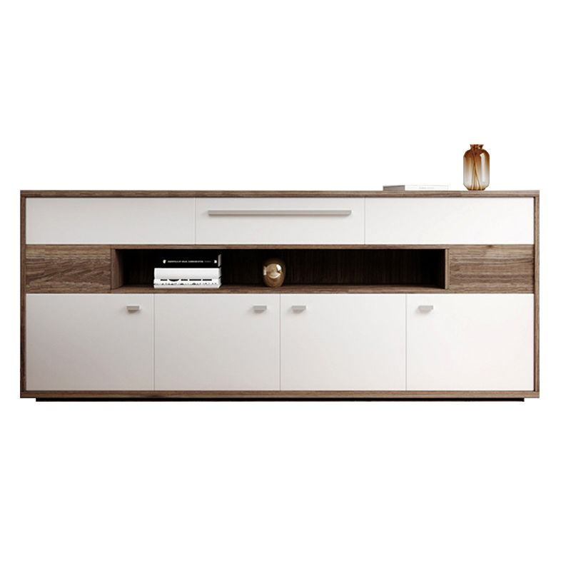 Modern TV Stand Console Faux Wood TV Stand Console with 2 Storage Clearhalo 'furn' 'furn_tv_stands_entertainment_centers' 'Furniture' 'Living Room Furniture' 'TV Stands & Entertainment Centers' 'TV Stands & Media Storage Furniture' 'tv_stands_entertainment_centers' 1200x1200_a1138868-22f0-47ba-a937-fb17e3a2220d