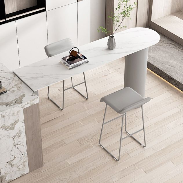 Stone Kitchen Double Pedestal Hall/Pub Table Modern Bistro Bar Height Cocktail Table Clearhalo 'Bar Furniture' 'Bar Tables' 'bar_tables' 'furn' 'furn_bar_tables' 'Furniture' 'furniture_bar_tables' 'Kitchen & Dining Furniture' 'kitchen&dining_furn' 'kitchen' 1200x1200_a114a0ed-ea5b-4cf4-8f35-fc27f01f59f5